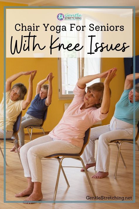 🪑 Elevate your wellness with chair yoga! Perfect for seniors with knee concerns. Embrace gentle movements and renewed vitality. #ChairYoga #SeniorWellness Chair Yoga Sequence, Chair Yoga For Seniors, Seated Yoga Poses, Simple Workout Routine, Exercises For Seniors, Chair Pose Yoga, Seated Exercises, Beautiful Yoga Poses, Yoga For Seniors