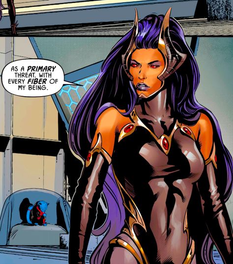 Blackfire Dc Comics, Blackfire Comics, Dc Female Villains, Dc Blackfire, Black Fire Teen Titans, Dc Villains Female, Blackfire Fanart, Blackfire Dc, Blackfire Teen Titans