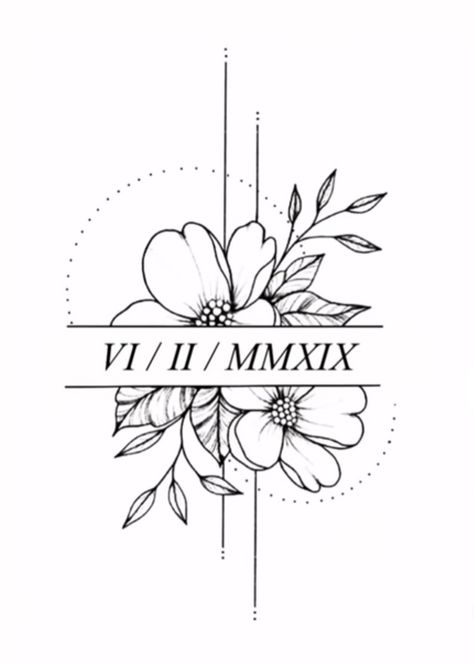 Flowers Tattoo With Name, Name With Flowers Tattoo, Name Tattoos With Flowers, Birth Flower Drawings, Last Name Tattoo For Women, Inside Elbow Tattoo, Maiden Name Tattoo, Tommy Tattoo, Sewing Tattoo