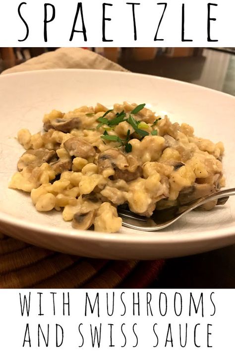 Spaetzle Sauce, Dinner For A Cold, Spaetzle Maker, Spaetzle Recipe, European Cuisine, Hearty Dinner, Sauteed Mushrooms, European Food, Cold Night