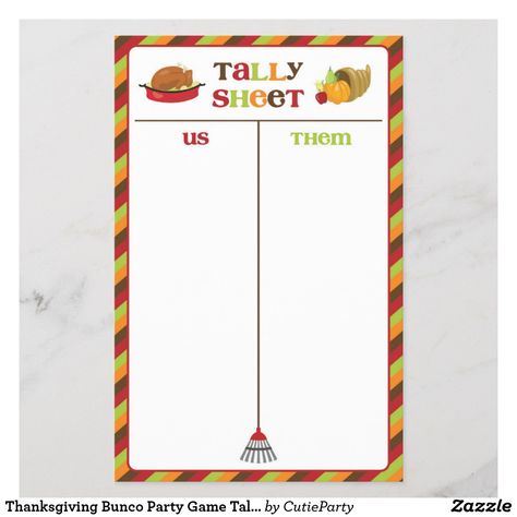 Thanksgiving Bunco Party Game Tally Sheet November Bunco Ideas, November Bunco Themes, Fall Themed Bunco Party, Thanksgiving Bunco Score Sheets, Bunco Napkins, Bunco Score Sheets, Bunco Game, Festival Games, Bunco Party