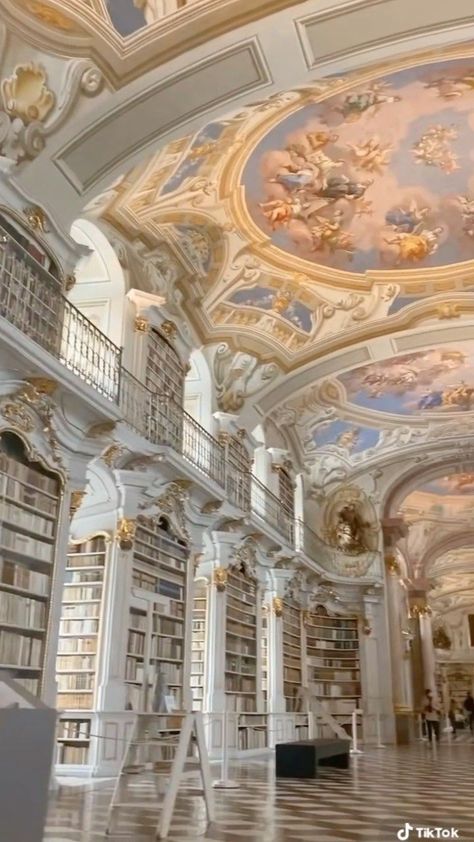 Admont Library, Vintage Romance Art, Fairy Library, Most Beautiful Libraries, Beautiful Libraries, Big Books, Beautiful Library, Castle Aesthetic, Library Aesthetic