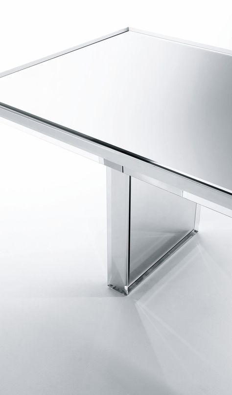 Prism Mirror Table by Tokujin Yoshioka Minimal Furniture Design, Acrylic Console Table, Tokujin Yoshioka, Design Miami, Sleek Furniture, Minimalist Interior Design, Deco Furniture, Interior Design Art, Furniture Details