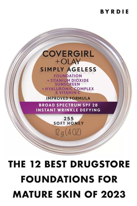 Best Foundations for Mature Skin Cream Foundation Drugstore, Best Drugstore Foundation For Women Over 50, Cream Foundation For Aging Skin, Best Walmart Foundation, Best Cc Cream Drugstore, Best Light Foundation, Best Walmart Makeup, Best Foundation For Wrinkles, Best Cream Foundation