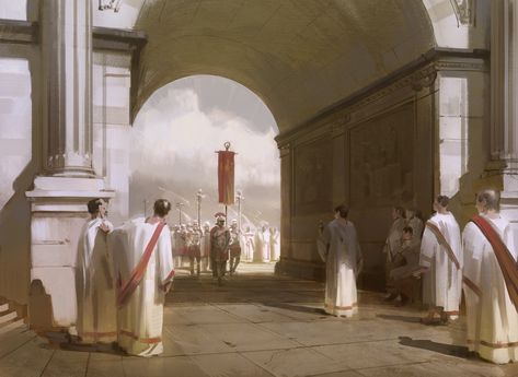 ArtStation - Roman Entrance, Nick Gindraux Roman Senator, Greece Ancient, Concept Art World, Art Landscapes, Landscape Concept, Ufo Sighting, Tutankhamun, Roman Art, Anglo Saxon