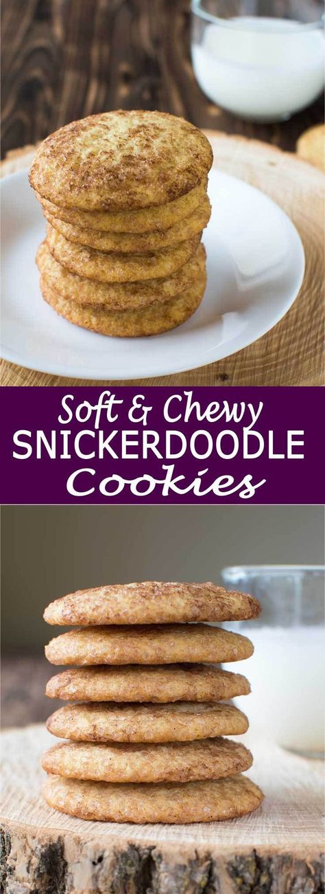 Soft and Chewy Snickerdoodle Cookies with that classic tang and crisp cinnamon sugar! | Kitchen Gidget Soft And Chewy Snickerdoodle Cookies, Chewy Snickerdoodle Cookies, Snicker Doodles, Snickerdoodle Cookie Recipe, Soft Snickerdoodle Cookies, Best Snickerdoodle Cookies, Snickerdoodle Cookies Easy, Snickerdoodle Cookie, Best Christmas Cookie Recipe