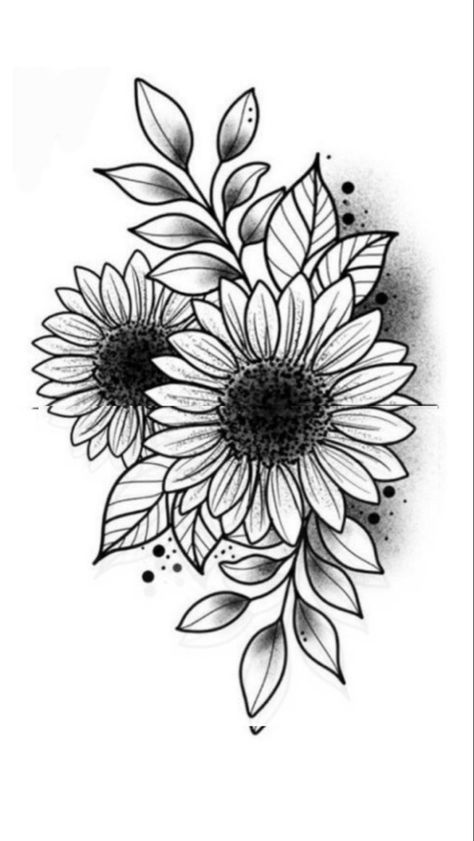 Tattoo Fixes, Quality Tattoo, Chicano Art Tattoos, Fabric Painting On Clothes, Sweet Tattoos, Sunflower Tattoos, Spine Tattoos, Cover Up Tattoo, Sunflower Tattoo