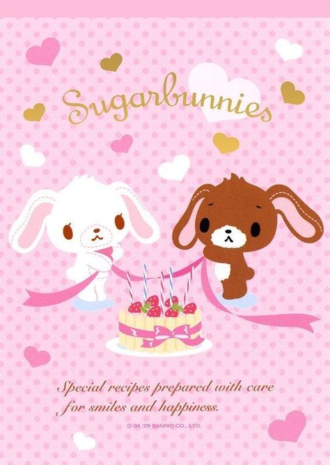 Sugarbunnies Sanrio, Sugar Bunnies, Bunny Poster, Anime Wall Prints !!, Japanese Poster Design, Charmmy Kitty, Kawaii Core, Poster Room, Sanrio Wallpaper