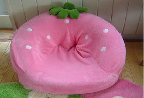 Strawberry Beanbag chair Mother Garden Strawberry, Garden Strawberry, Rooms Decoration, Mother Garden, Hangout Room, Strawberry Garden, Pink Bedrooms, Room Goals, Cute Room Ideas