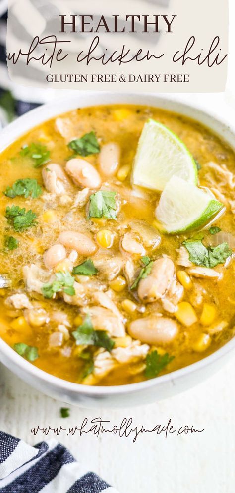 Chicken Soup Gluten Free Dairy Free, Chicken Chili No Beans Crockpot, Lactose Free White Chicken Chili, Dairy Free Whole Food Recipes, Keto Dinner Recipes Crock Pot Low Carb, Crockpot Recipes Gf Df, Gluten Free White Bean Chicken Chili, Lactose Free Crockpot Recipes, Chicken Meals Dairy Free