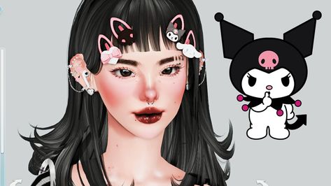 Ts4 Kuromi Cc, Sims 4 Kuromi, Sims 4 Kuromi Cc, Cc Sims4, Pretty Artwork, Sims4 Cc, Sims 4 Houses, Ts4 Cc, The Sims4