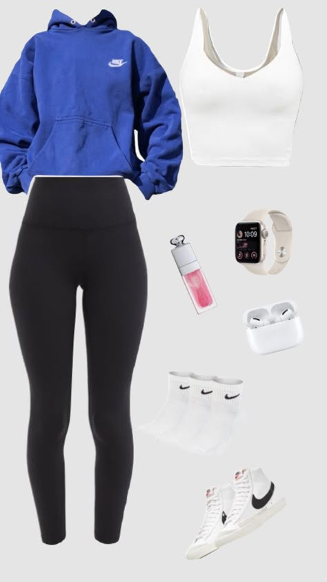 Look Legging, Gymwear Outfits, Simple Outfits For School, Outfit Ideas For School, Cute Nike Outfits, Casual Preppy Outfits, Trendy Outfits For Teens, Cute Lazy Outfits, Cute Lazy Day Outfits