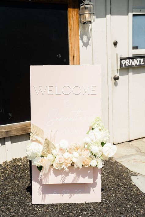 Baby Is Coming, Floral Wedding Sign, Welcome Photos, Wedding Entrance Decor, Wedding Planning Business, Wedding Planning Decor, Baby Shower Sign, Wedding Expo, Event Sign