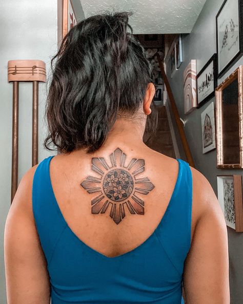 Filipino, tattoo, Philippines, Pinoy Filipino Symbols, Filipino Flag Tattoo, Filipino Sun Tattoo Women, Filipino Sun Tattoo, Filipino Tattoo, Philippines Tattoo, Filipino Flag, Filipino Tattoos, Tarot Tattoo