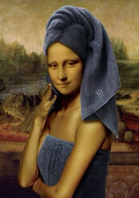 Mona Lisa Parody, Funny Art History, Mona Lisa Smile, Luxury Couple, Interior Artwork, Art Jokes, Modern Portraits, Art Parody, Funny Posters