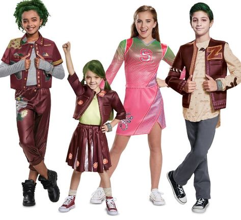 Disney Zombies Costumes for Kids #halloween Zombies 2 Costumes, Disney Zombies Halloween Costumes, Disney Zombies Costumes, Disney Zombies 3 Party, Zombies 2 Disney Party, Zombie Costume Kids, Zombies The Movie Disney, Zombie Clothes, Zombie Halloween Costumes