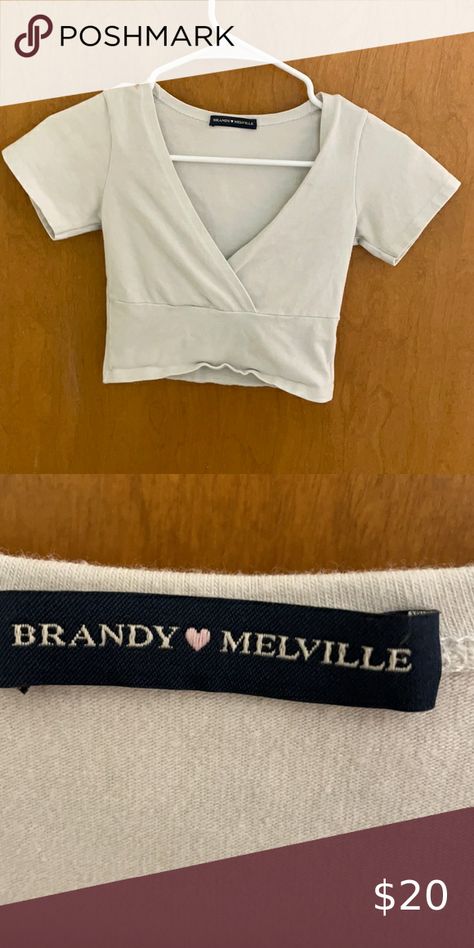 White Brandy Amara Top Brandy Melville Amara Top, Amara Top, Brandy Melville Tops, Birthday Wishlist, Brandy Melville, Brandy, V Neck, Birthday, Plus Outfits