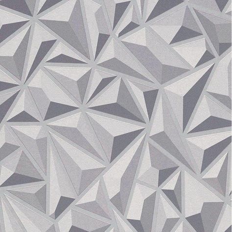 Erismann Geometric Triangle Pattern Wallpaper 3D Effect Embossed Geometric Wallpaper Texture, 3d Effect Wallpaper, Geometric Triangle Wallpaper, Triangle Wallpaper, Wallpaper Texture, Wallpaper Print, Printable Ideas, Geometric Triangle, Triangle Pattern