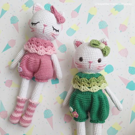 Small Kitty Crochet Pattern, Crochet Amigurumi Free Patterns Animals Kitty Cats, Cube Kitty Cat Amigurumi Free Crochet Pattern, Tiny Cat Amigurumi, Sleeping Kitten Crochet Pattern, Crochet Cats, Crochet Toys Free Patterns, Handmade Soft Toys, Kitten Toys