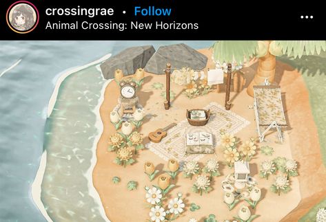 Acnh Tropicore, Acnh Beach, Animal Crossing Music, Cottagecore Ideas, Cottagecore Animal Crossing, Animal Crossing New Horizon, Acnh Cottagecore, Animals Crossing, Acnh Design