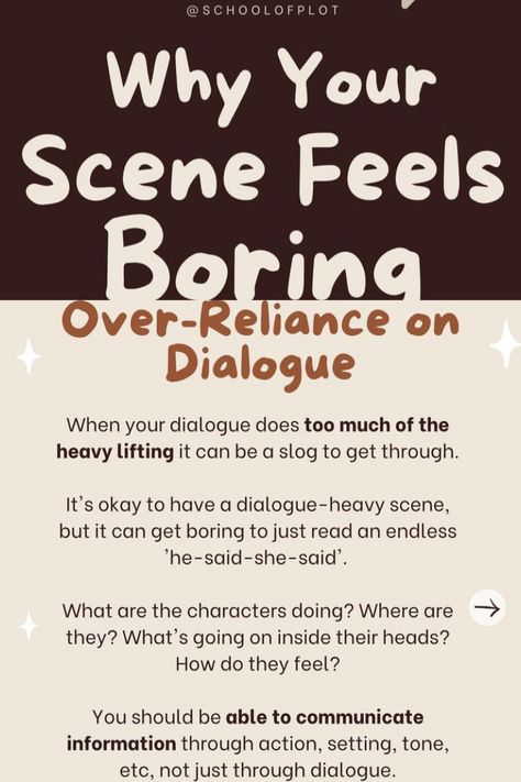 why a scene feels boring Opening Scene Writing, What To Know About Your Character, Scene Ideas Writing, Writing Expressions, Writing Inspiration Tips, Writing Plot, Writing Fantasy, Writing Prompts For Writers, Creative Writing Tips