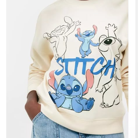 Super Cute Women’s Sweatshirt Brand New With Tags Super Cute And Soft Disney Clothes For Women, Stitch Things, Disneyland Sweatshirt, Stitch Sweatshirt, Disney Princess Elsa, Beige Long Sleeve, Disney Clothes, Stitch Clothes, Mickey Mouse Sweatshirt