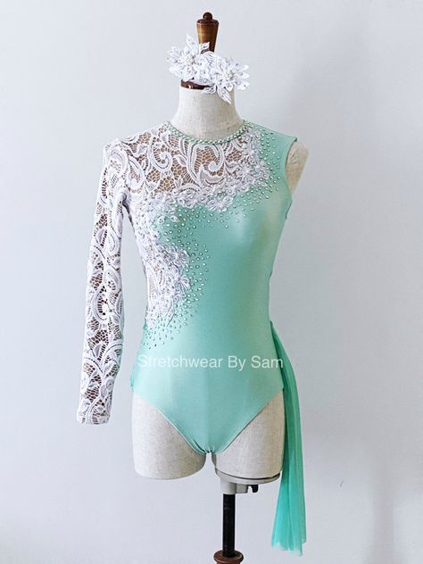 Fancy Leotard, Lace Dance Costumes, Dance Lyrical, Dance Costumes Tap, Solo Dance Costumes, Dance Moms Costumes, Pretty Dance Costumes, Cute Dance Costumes, Dance Unitard