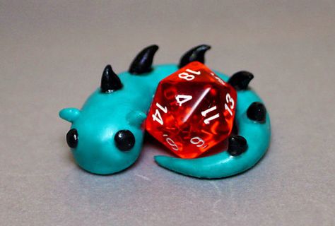 Custom  Dragon Dice Holders     any colors by RainbowEye on Etsy Dice Holder, Dnd Crafts, Polymer Clay Dragon, Clay Dragon, Polymer Clay Animals, Polymer Clay Miniatures, Ceramics Pottery Art, Clay Art Projects, Cute Clay