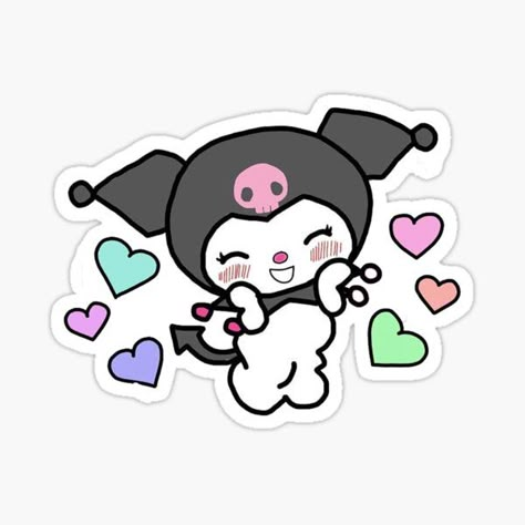 Sanrio Stickers Printable Kuromi, Melody And Kuromi Sticker, Sanrio Stickers Kuromi, My Melody Stickers Printable, Sanrio Stickers Printable, Kuromi Stickers Printable, Sanrio Characters Stickers, Cute Sanrio Stickers, Stickers Kuromi