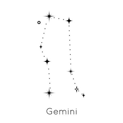 Vector zodiac constellation sign gemini ... | Premium Vector #Freepik #vector #star-map #astrology-background #constellation #astrology Dainty Gemini Constellation Tattoo, Gemeni Constalation, Minimalist Gemini Constellation Tattoo, Constellation Tattoo Gemini, Gemini Tattoo Constellation, Horoscope Background, Gemini Constellation Tattoo, Astrology Background, Gemini Star Constellation