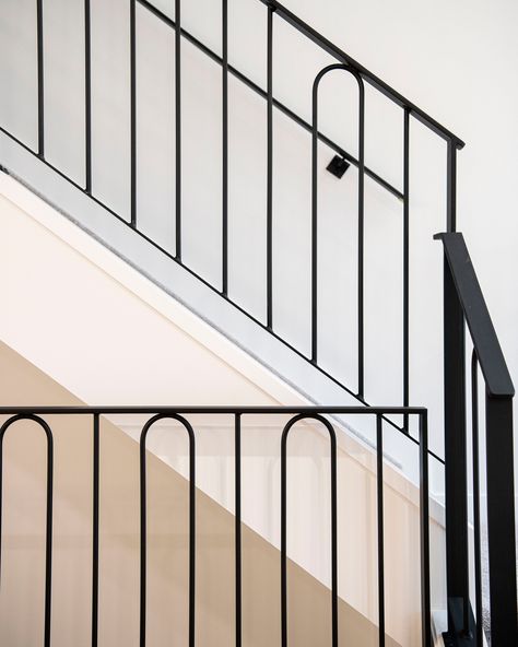 Black doesn't mean boring. This custom black metal railing not only adds safety but also serves as a stunning complement to the sleek black metal doors throughout the ⁠H5 house.⁠ Swipe through for details.⁠ ⁠ Interior design: @cminteriordesigns ⁠ Builder: @vigadevelopments⁠ Photos: @paul_swanson_⁠ ⁠ #yeg #interiordesign #moderninterior #railings #yegdesign #yeginfill #home #interiorinspo #architecture #interiors Black Metal Doors, Black Metal Railing, Metal Railing, Stair Railing Design, Metal Doors, Metal Railings, Railing Design, Architecture Interiors, Stair Railing