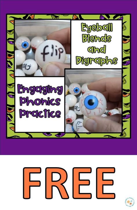 Engage your students with Halloween blends and digraphs. Use eyeballs for fun reading fluency practice during your Halloween party. October Writing, October Lessons, Task Cards Free, Digraphs Activities, 2nd Grade Activities, Blends And Digraphs, Fluency Practice, Class Games, Halloween Eyeballs