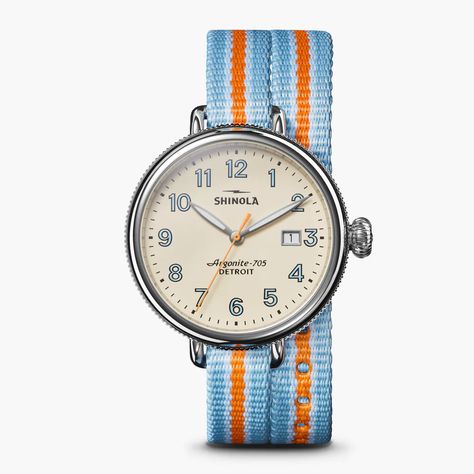 Birdy 38mm|Cream Dial|Reversible Leather Strap | Shinola® Detroit Lock Charm Necklace, Shinola Watch, Bezel Wire, Shinola Detroit, Vintage Swatch Watch, Must Have Accessories, Premium Watches, Classic Clothing, Swatch Watch