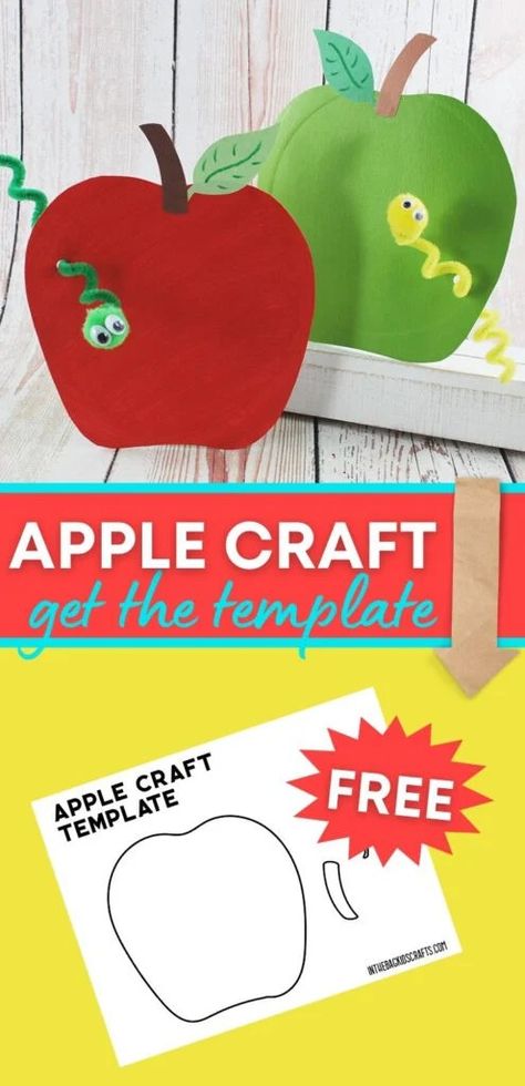 Vpk Fall Crafts, Preschool Apples Crafts, Candy Apple Art Project, Letter A Apple Crafts For Preschool, Orchard Theme Preschool, Elementary Apple Art Projects, Free Printable Apple Activities, Fun September Crafts For Kids, The Biggest Apple Ever Craft