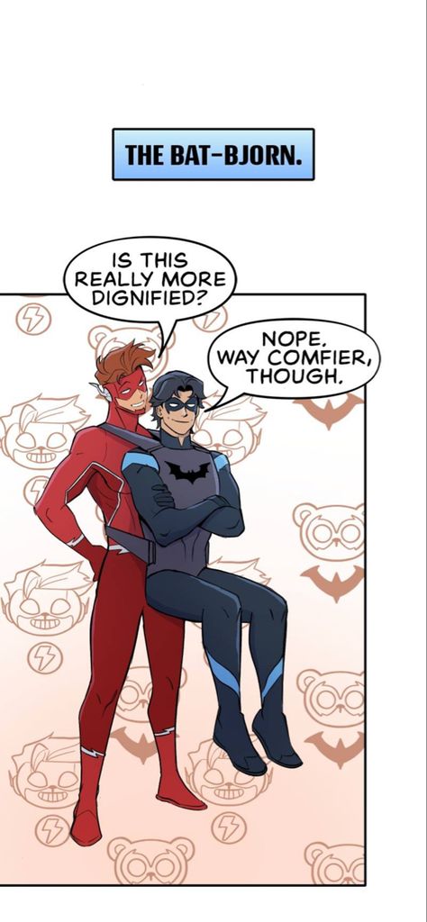 Young Justice Love, Young Justice Wally, Nightwing And Batgirl, Young Justice Robin, Kid Flash, Batman Artwork, Batman Funny, Dc Comics Superheroes, Batman Comic Art