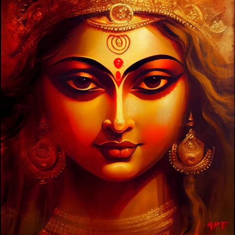 Durga Ma Face Painting, Durga Maa Reference, Shiv Durga Painting, Maa Durga Drawing Painting, Garba Painting Navratri, Durga Ji Painting, Durga Maa Face Painting, Maa Durga Acrylic Painting On Canvas, Durga Maa Watercolor Painting