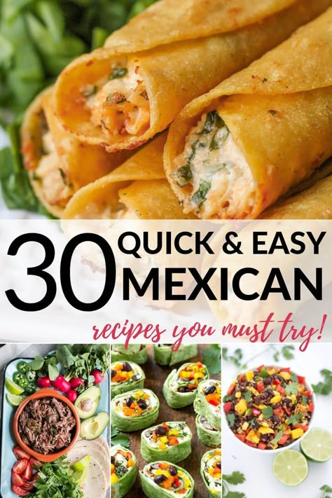 There's nothing better than delicious Mexican cuisine. I've found 30 easy recipes including traditional Mexican dishes, vegetarian options and cocktails. #cincodeMayo #mexican #easyrecipes #itisakeeper Mexican Dishes Vegetarian, Easy Mexican Dishes, Easy Mexican Recipes, Mexican Entrees, Mexican Menu, Traditional Mexican Dishes, Mexican Appetizers, Traditional Mexican Food, Vegetarian Mexican