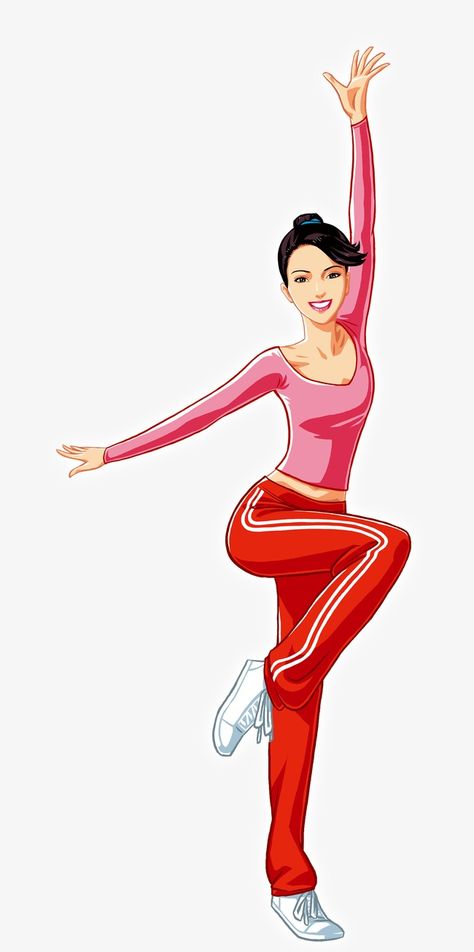 Cartoon Fitness Art, Cartoon Workout, Workout Cartoon, Exercise Drawing, Exercise Art, Fitness Cartoon, Aerobics Exercises, Exercise Images, Aerobic Fitness