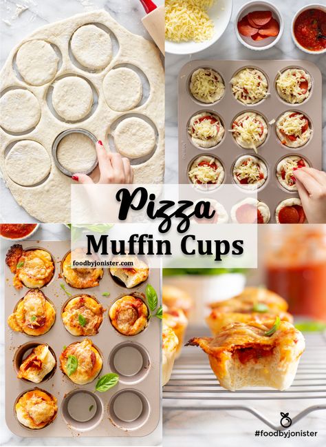 Muffin Tin Pizza, Pizza Muffins Recipe, Muffin Cups Recipes, Pizza Cupcakes, Vegan Xmas, Pizza Cups, Short Trendy Haircuts, Pizza Muffins, Muffin Tin Recipes