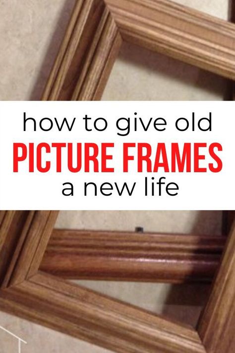 Reuse Old Picture Frames, Picture Frame Without Glass Ideas, Upcycle Picture Frames Diy, Redo Picture Frames Diy Ideas, Picture Frame Redo, Picture Frame Makeover Diy, Picture Frame Diy Ideas, Making Picture Frames Diy, Empty Picture Frame Ideas