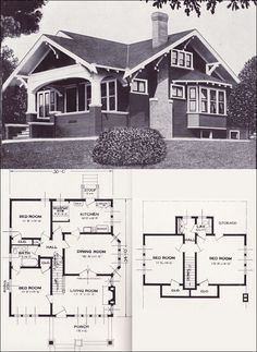 61 Cute Vintage house plans ideas in 2022 | vintage house plans, house plans, vintage house Old Craftsman Style Homes Floor Plans, Old Fashioned House Plans, Vintage House Plans 1930s, 1920s House Plans, 1920 House, Craftsman Bungalow House Plans, Antique Homes, Tudor Homes, 1920s Bungalow