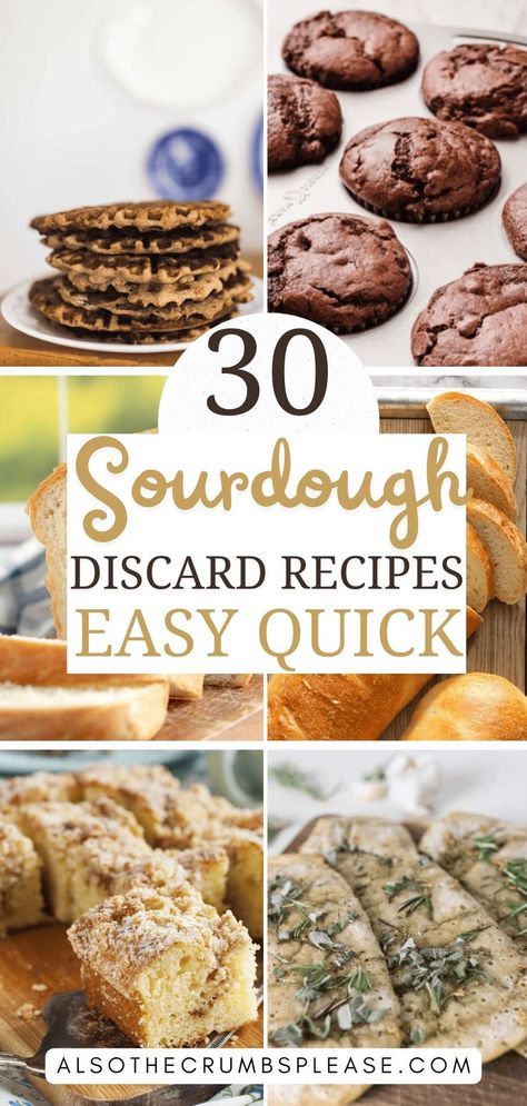 Don’t waste your sourdough discard—use it to create these 30 delicious recipes that everyone will love! From tangy crackers to fluffy waffles, these recipes make it easy to incorporate sourdough discard into your meals. #SourdoughBaking #DiscardRecipes #BakingWithLeftovers Discard Recipes Easy, Sourdough Discard Recipes Easy, Sourdough Discard Recipe, Vintage Skills, Modern Homemaking, Sourdough Discard Recipes, Creative Ideas To Make, Recipes Easy Quick, Frugal Food