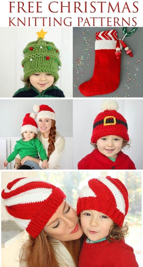 Free Christmas Knitting Patterns by Gina Michele Free Christmas Knitting Patterns, Christmas Knitting Patterns Free, Christmas Tree Hat, Holiday Knits, Knitting Patterns Free Hats, Christmas Knitting Patterns, Easy Knitting Patterns, Hat Knitting Patterns, Sweater Knitting Patterns