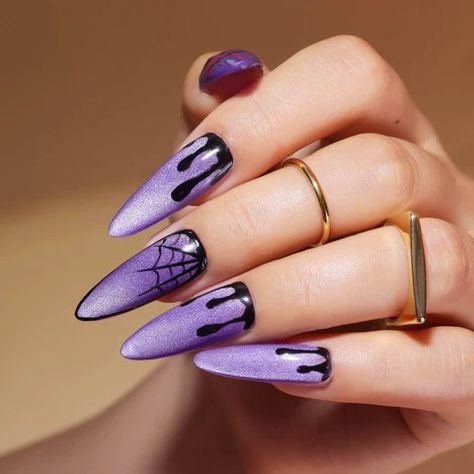 Gloss Texture, Halloween Nail Ideas, Creative Nail Art, Holloween Nails, Halloween Manicure, Blood Drip, Nail Collection, Cat Eye Gel Polish, Cat Eye Gel