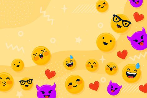 Free Vector | Flat world emoji day background with emoticons Emoji Day, World Emoji, World Emoji Day, Flat World, Emoji Backgrounds, Day Background, Graphic Resources, Vector Free, Quick Saves