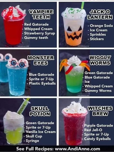 Halloween Party Non Alcoholic Drink Ideas, Red Drinks For Halloween, Halloween Party Mock Tails, Halloween Mix Drinks Alcohol, Halloween Drinks For Party Adults, Halloween Beverages For Kids, Halloween Potion Drinks, Halloween Drink Board, Halloween Inspired Drinks Non Alcoholic