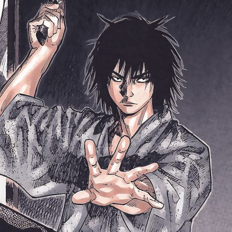 Vagabond Manga Colored, Musashi Miyamoto, Takehiko Inoue, Vagabond Manga, Manga Colored, Miyamoto Musashi, Anime Character, Black Hair, Anime