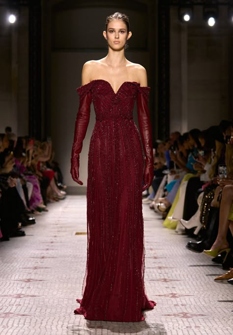 Ellie Saab Dress, Couture 2024, Elie Saab Fall, Ellie Saab, Elie Saab Couture, Boutique Couture, Woman Suit Fashion, Press Tour, Red Dresses