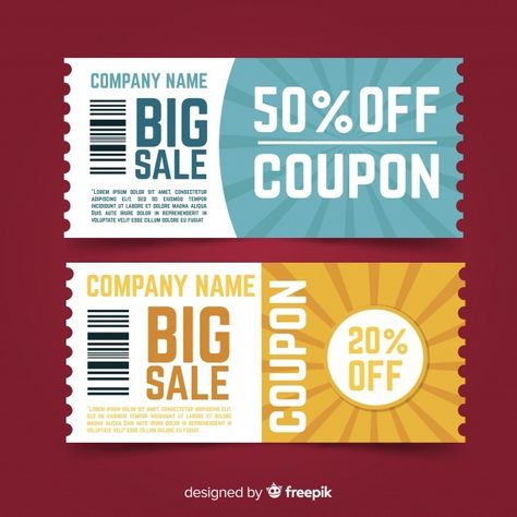 Creative gift voucher template Free Vect... | Free Vector #Freepik #freevector #banner #sale #gift #template Voucher Template Free, Best Coupon Sites, Gift Voucher Template, Voucher Design, Voucher Template, Ticket Design, Coupon Gift, Coupon Template, Flyer And Poster Design