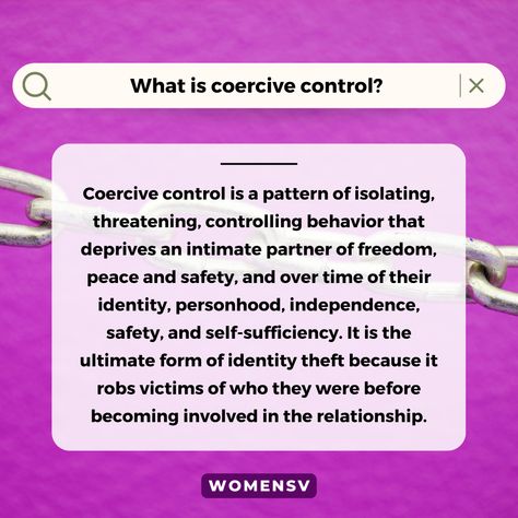 What is coercive control? Coercive Control Signs, Coercive Control Relationships, Coercive Control Quotes, Dna Cloning, Controlling Behavior, Coercive Control, Control Quotes, Healing Journaling, Break The Cycle